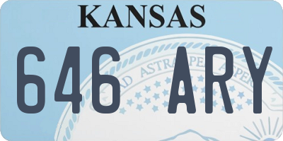 KS license plate 646ARY