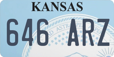 KS license plate 646ARZ