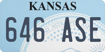 KS license plate 646ASE