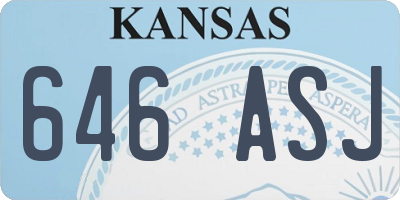 KS license plate 646ASJ
