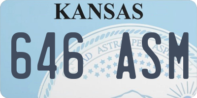 KS license plate 646ASM
