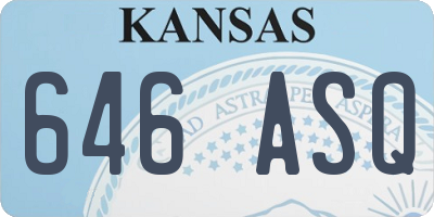 KS license plate 646ASQ