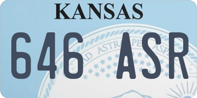 KS license plate 646ASR