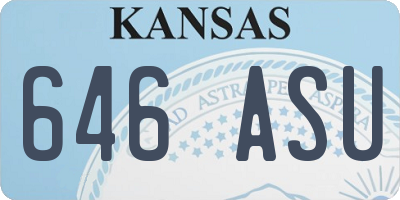 KS license plate 646ASU