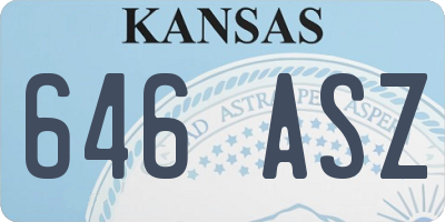 KS license plate 646ASZ