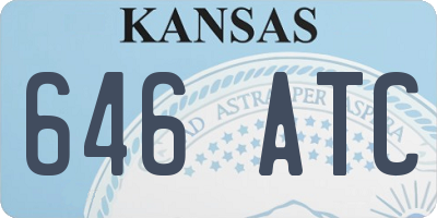 KS license plate 646ATC