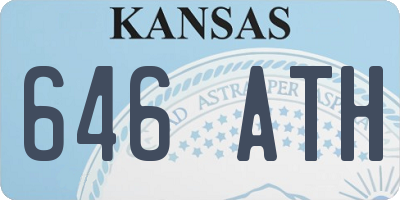 KS license plate 646ATH