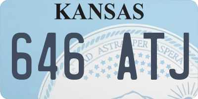 KS license plate 646ATJ