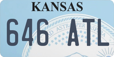KS license plate 646ATL