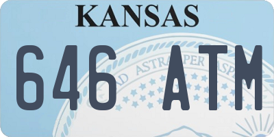 KS license plate 646ATM