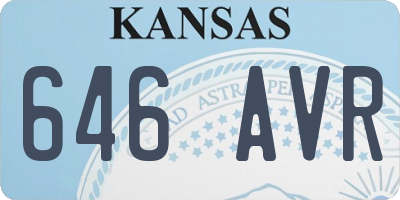 KS license plate 646AVR