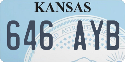 KS license plate 646AYB