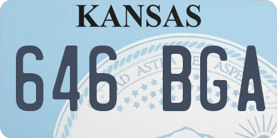 KS license plate 646BGA