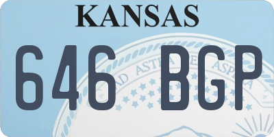 KS license plate 646BGP