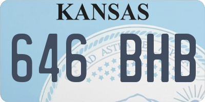 KS license plate 646BHB