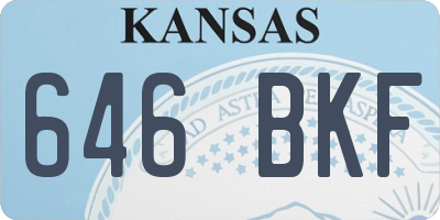 KS license plate 646BKF