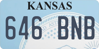 KS license plate 646BNB