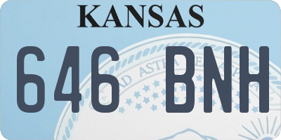 KS license plate 646BNH