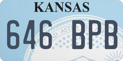 KS license plate 646BPB