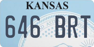 KS license plate 646BRT