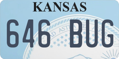 KS license plate 646BUG