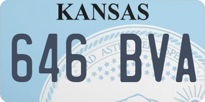 KS license plate 646BVA