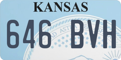 KS license plate 646BVH