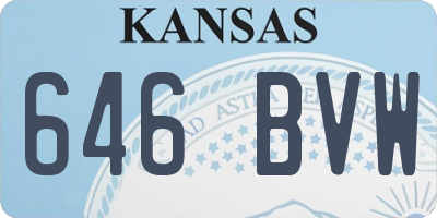 KS license plate 646BVW