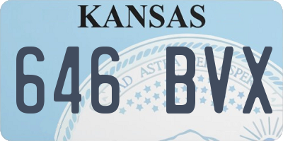 KS license plate 646BVX