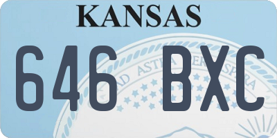 KS license plate 646BXC