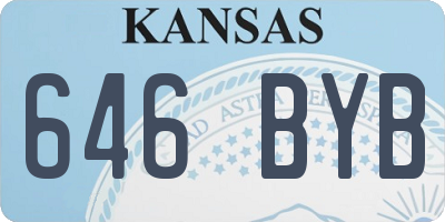 KS license plate 646BYB