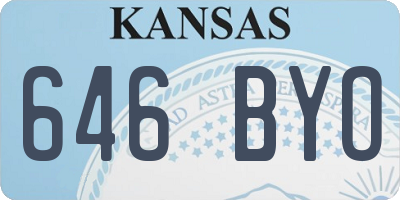 KS license plate 646BYO