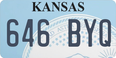 KS license plate 646BYQ