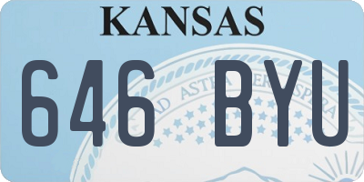 KS license plate 646BYU