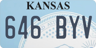 KS license plate 646BYV
