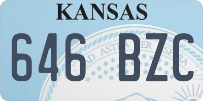 KS license plate 646BZC