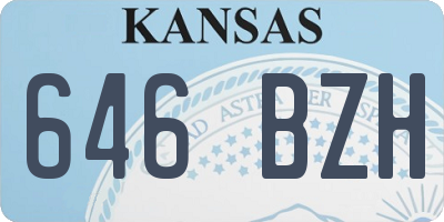 KS license plate 646BZH