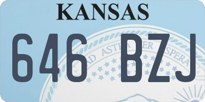 KS license plate 646BZJ