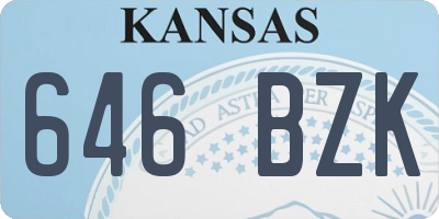 KS license plate 646BZK