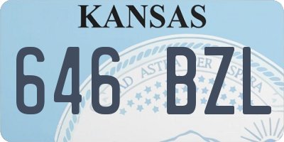 KS license plate 646BZL