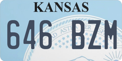 KS license plate 646BZM