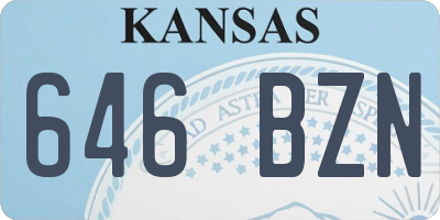 KS license plate 646BZN