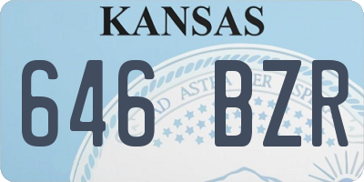 KS license plate 646BZR