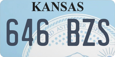 KS license plate 646BZS