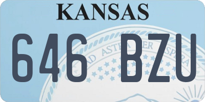 KS license plate 646BZU