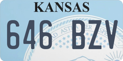 KS license plate 646BZV