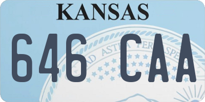 KS license plate 646CAA