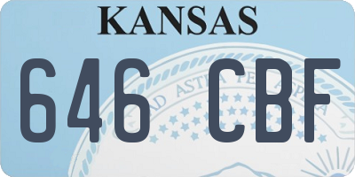 KS license plate 646CBF
