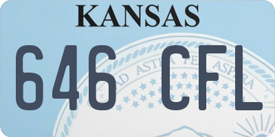 KS license plate 646CFL