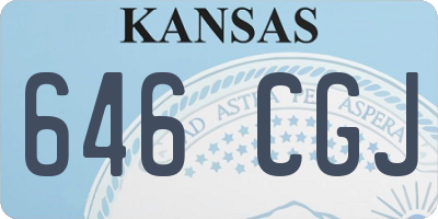 KS license plate 646CGJ